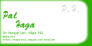 pal haga business card