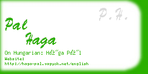 pal haga business card